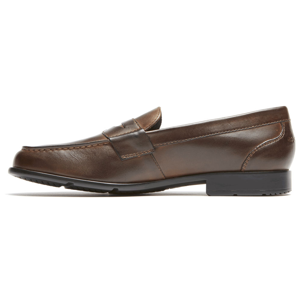 Rockport Singapore Mens Loafers - Classic Penny Dark Brown - WN4613275